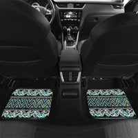 New Zealand Maori Niho Taniwha Car Mats Papua Shell - Mangopare Puhoro Pattern LT9 Set 2pcs - Back Green - Polynesian Pride