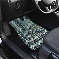 New Zealand Maori Niho Taniwha Car Mats Papua Shell - Mangopare Puhoro Pattern LT9 - Polynesian Pride