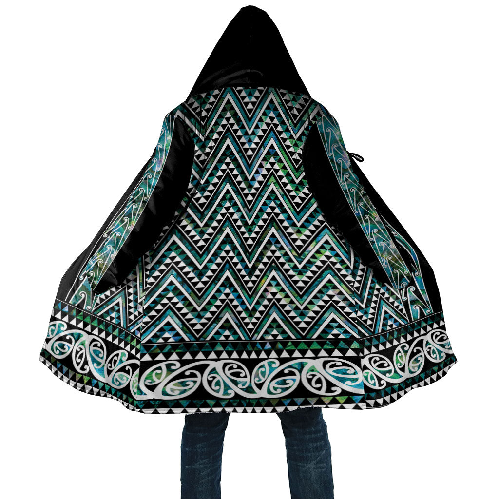 New Zealand Maori Niho Taniwha Cloak Papua Shell - Mangopare Puhoro Pattern LT9 Unisex Green - Polynesian Pride