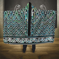 New Zealand Maori Niho Taniwha Hooded Blanket Papua Shell - Mangopare Puhoro Pattern LT9 - Polynesian Pride