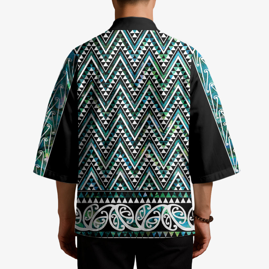 New Zealand Maori Niho Taniwha Kimono Papua Shell - Mangopare Puhoro Pattern LT9 - Polynesian Pride