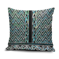 New Zealand Maori Niho Taniwha Pillow Cover Papua Shell - Mangopare Puhoro Pattern LT9 Green - Polynesian Pride