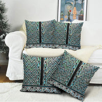 New Zealand Maori Niho Taniwha Pillow Cover Papua Shell - Mangopare Puhoro Pattern LT9 - Polynesian Pride