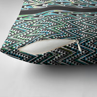 New Zealand Maori Niho Taniwha Pillow Cover Papua Shell - Mangopare Puhoro Pattern LT9 - Polynesian Pride