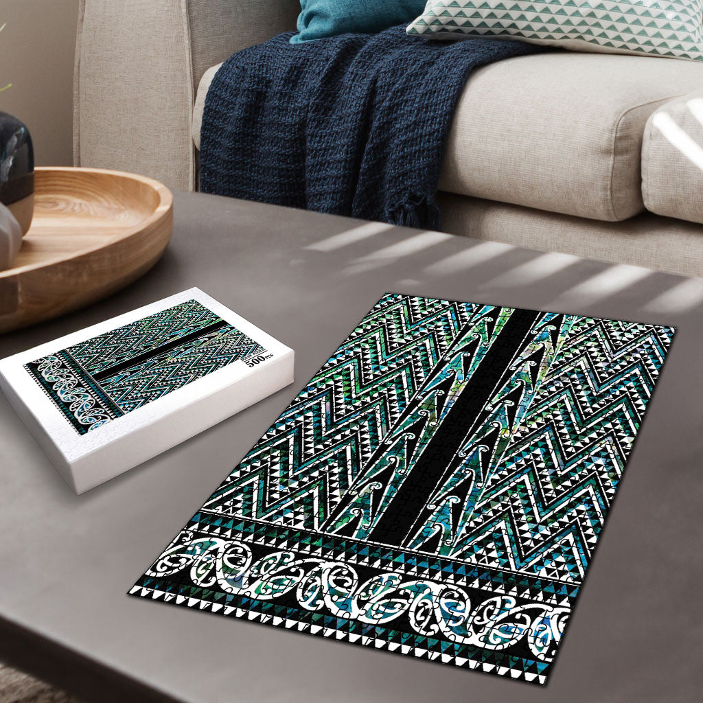 New Zealand Maori Niho Taniwha Puzzle Papua Shell - Mangopare Puhoro Pattern LT9 - Polynesian Pride