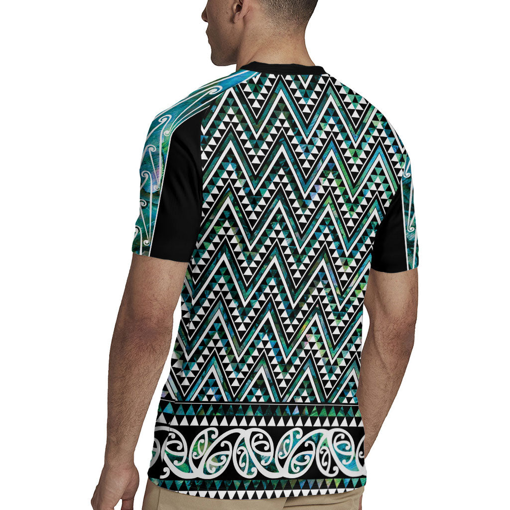 New Zealand Maori Niho Taniwha Rugby Jersey Papua Shell - Mangopare Puhoro Pattern LT9 - Polynesian Pride