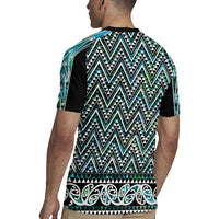 New Zealand Maori Niho Taniwha Rugby Jersey Papua Shell - Mangopare Puhoro Pattern LT9 - Polynesian Pride