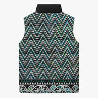 New Zealand Maori Niho Taniwha Sleeveless Puffer Jacket Papua Shell - Mangopare Puhoro Pattern LT9 - Polynesian Pride