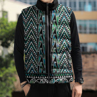 New Zealand Maori Niho Taniwha Sleeveless Puffer Jacket Papua Shell - Mangopare Puhoro Pattern LT9 - Polynesian Pride