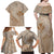 Hawaii Monk Seal and Map Family Matching Off Shoulder Maxi Dress and Hawaiian Shirt Polynesian Kanaka Maoli Beige Vibe