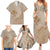 Hawaii Monk Seal and Map Family Matching Summer Maxi Dress and Hawaiian Shirt Polynesian Kanaka Maoli Beige Vibe