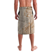 Hawaii Monk Seal and Map Lavalava Polynesian Kanaka Maoli Beige Vibe LT9 - Polynesian Pride