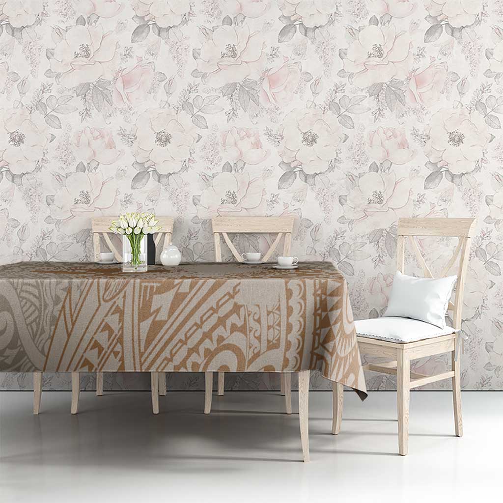 Hawaii Monk Seal and Map Tablecloth Polynesian Kanaka Maoli Beige Vibe LT9 - Polynesian Pride
