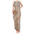 Hawaii Monk Seal and Map Tank Maxi Dress Polynesian Kanaka Maoli Beige Vibe