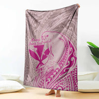 Hawaii Monk Seal and Map Blanket Polynesian Kanaka Maoli Pink Vibe LT9 - Polynesian Pride