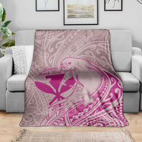 Hawaii Monk Seal and Map Blanket Polynesian Kanaka Maoli Pink Vibe LT9 - Polynesian Pride