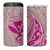 Hawaii Monk Seal and Map 4 in 1 Can Cooler Tumbler Polynesian Kanaka Maoli Pink Vibe