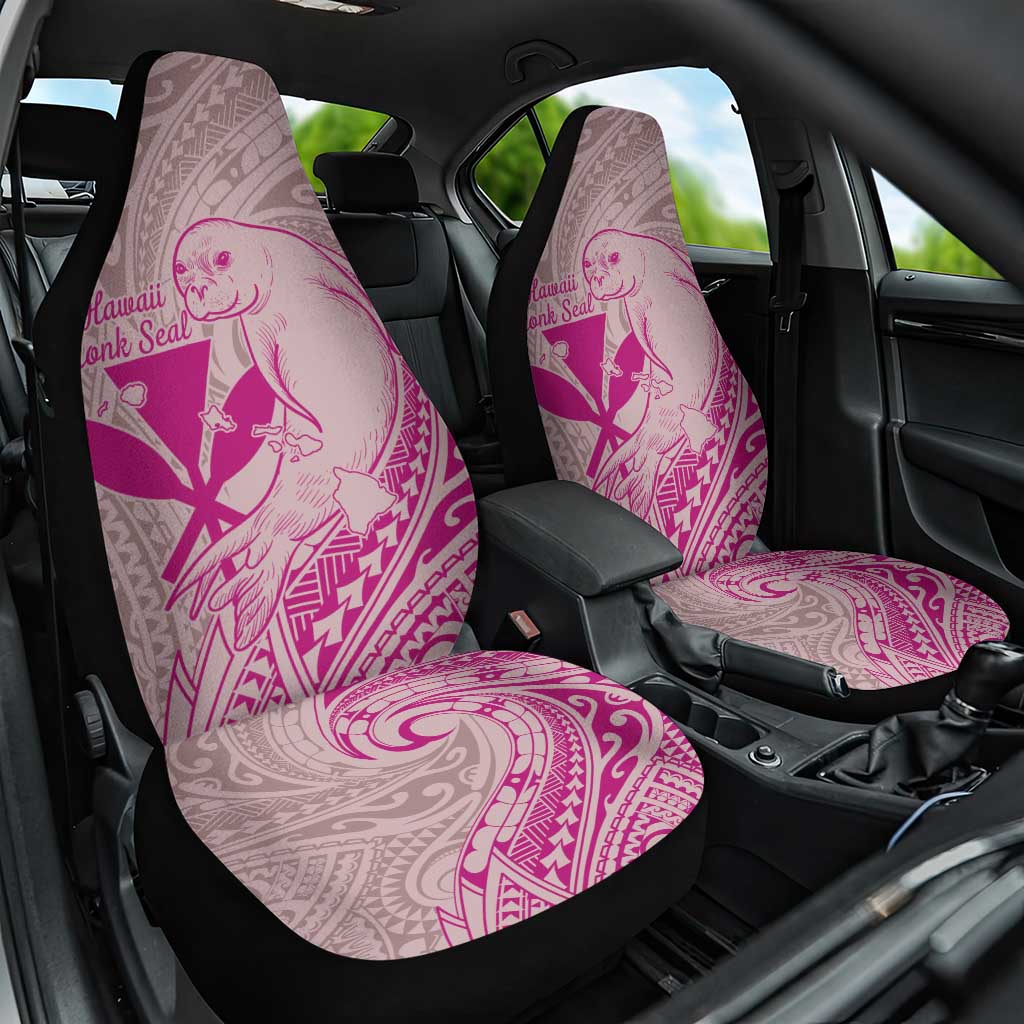 Hawaii Monk Seal and Map Car Seat Cover Polynesian Kanaka Maoli Pink Vibe LT9 One Size Pink - Polynesian Pride
