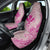 Hawaii Monk Seal and Map Car Seat Cover Polynesian Kanaka Maoli Pink Vibe