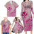 Hawaii Monk Seal and Map Family Matching Long Sleeve Bodycon Dress and Hawaiian Shirt Polynesian Kanaka Maoli Pink Vibe