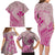 Hawaii Monk Seal and Map Family Matching Long Sleeve Bodycon Dress and Hawaiian Shirt Polynesian Kanaka Maoli Pink Vibe