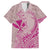 Hawaii Monk Seal and Map Family Matching Long Sleeve Bodycon Dress and Hawaiian Shirt Polynesian Kanaka Maoli Pink Vibe