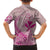 Hawaii Monk Seal and Map Family Matching Off Shoulder Maxi Dress and Hawaiian Shirt Polynesian Kanaka Maoli Pink Vibe