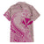 Hawaii Monk Seal and Map Family Matching Off Shoulder Short Dress and Hawaiian Shirt Polynesian Kanaka Maoli Pink Vibe