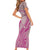 Hawaii Monk Seal and Map Family Matching Short Sleeve Bodycon Dress and Hawaiian Shirt Polynesian Kanaka Maoli Pink Vibe