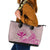 Hawaii Monk Seal and Map Leather Tote Bag Polynesian Kanaka Maoli Pink Vibe