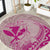 Hawaii Monk Seal and Map Round Carpet Polynesian Kanaka Maoli Pink Vibe