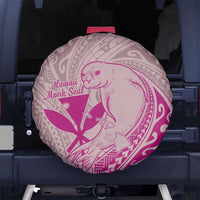 Hawaii Monk Seal and Map Spare Tire Cover Polynesian Kanaka Maoli Pink Vibe LT9 - Polynesian Pride