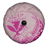 Hawaii Monk Seal and Map Spare Tire Cover Polynesian Kanaka Maoli Pink Vibe LT9 - Polynesian Pride