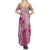 Hawaii Monk Seal and Map Summer Maxi Dress Polynesian Kanaka Maoli Pink Vibe