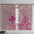 Hawaii Monk Seal and Map Window Curtain Polynesian Kanaka Maoli Pink Vibe