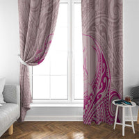 Hawaii Monk Seal and Map Window Curtain Polynesian Kanaka Maoli Pink Vibe LT9 - Polynesian Pride