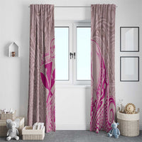 Hawaii Monk Seal and Map Window Curtain Polynesian Kanaka Maoli Pink Vibe LT9 - Polynesian Pride