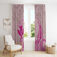 Hawaii Monk Seal and Map Window Curtain Polynesian Kanaka Maoli Pink Vibe LT9 - Polynesian Pride