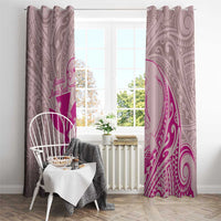 Hawaii Monk Seal and Map Window Curtain Polynesian Kanaka Maoli Pink Vibe LT9 - Polynesian Pride