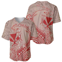 Hawaii Monk Seal and Map Baseball Jersey Polynesian Kanaka Maoli Red Vibe LT9 - Polynesian Pride