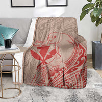 Hawaii Monk Seal and Map Blanket Polynesian Kanaka Maoli Red Vibe LT9 - Polynesian Pride