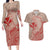 Hawaii Monk Seal and Map Couples Matching Long Sleeve Bodycon Dress and Hawaiian Shirt Polynesian Kanaka Maoli Red Vibe