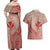 Hawaii Monk Seal and Map Couples Matching Off Shoulder Maxi Dress and Hawaiian Shirt Polynesian Kanaka Maoli Red Vibe