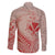 Hawaii Monk Seal and Map Family Matching Long Sleeve Bodycon Dress and Hawaiian Shirt Polynesian Kanaka Maoli Red Vibe