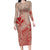 Hawaii Monk Seal and Map Family Matching Long Sleeve Bodycon Dress and Hawaiian Shirt Polynesian Kanaka Maoli Red Vibe