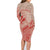 Hawaii Monk Seal and Map Family Matching Long Sleeve Bodycon Dress and Hawaiian Shirt Polynesian Kanaka Maoli Red Vibe