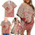 Hawaii Monk Seal and Map Family Matching Off Shoulder Short Dress and Hawaiian Shirt Polynesian Kanaka Maoli Red Vibe