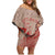 Hawaii Monk Seal and Map Family Matching Off Shoulder Short Dress and Hawaiian Shirt Polynesian Kanaka Maoli Red Vibe