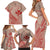 Hawaii Monk Seal and Map Family Matching Short Sleeve Bodycon Dress and Hawaiian Shirt Polynesian Kanaka Maoli Red Vibe