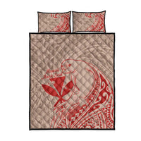 Hawaii Monk Seal and Map Quilt Bed Set Polynesian Kanaka Maoli Red Vibe LT9 - Polynesian Pride